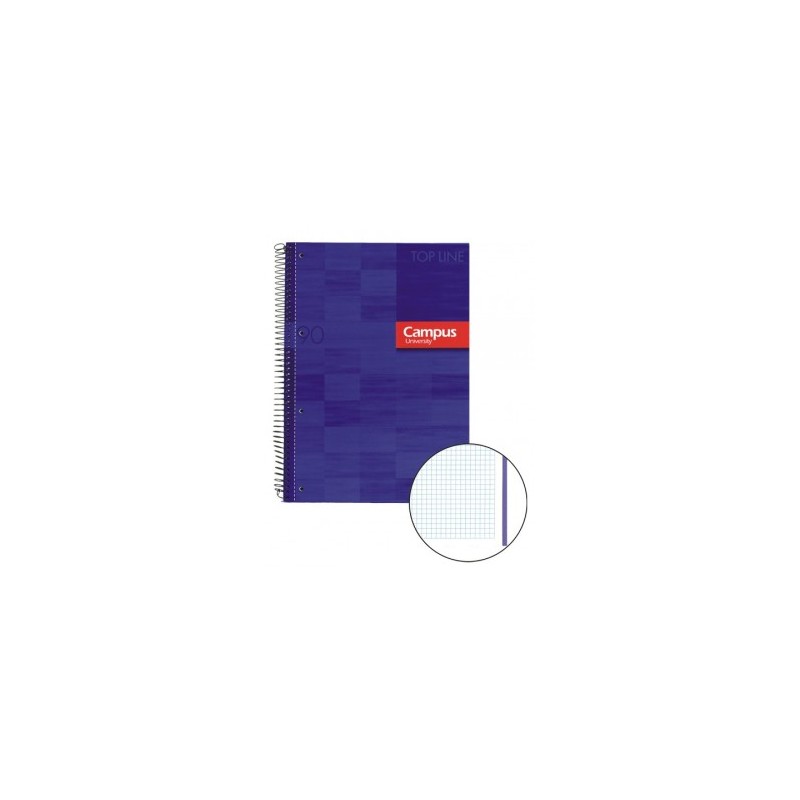 80 Hojas TCF-020111102 Cuaderno Antibacteriano A4 Microperforada Color Azul 90g/m² Tapa Forrada Cuadricula 5x5mm 