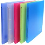 Carpeta Exacompta A4 de 4 anillas de 15 mm, Polipropileno Transparente