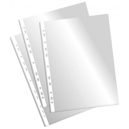 100 Fundas multitaladro Plus Office A4-cristal 90 micras