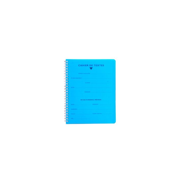 Cahier de textes - Polypro - 170 x 220 mm : CLAIREFONTAINE