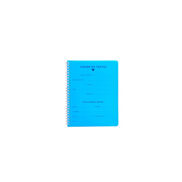 Cahier de textes - Polypro - 170 x 220 mm : CLAIREFONTAINE