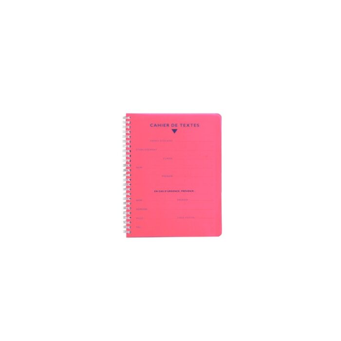 Cahier de textes - Polypro - 170 x 220 mm : CLAIREFONTAINE