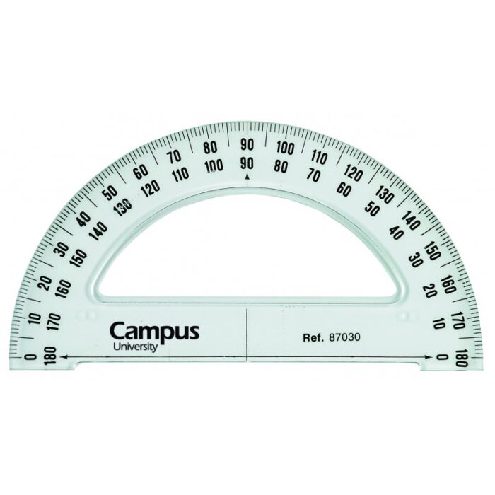 Semicírculo Campus biselado y graduado 13cm.