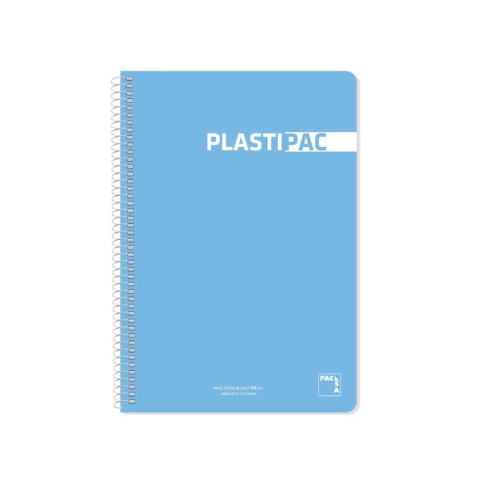 Bloc Espiral Folio Plastic Cuadrícula 5x5 80h 90gr