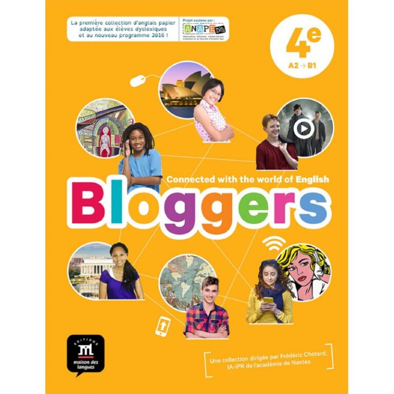 Anglais 4ème – Bloggers 4eme (livre de l’élève) Ed.2017 (9782356854520)