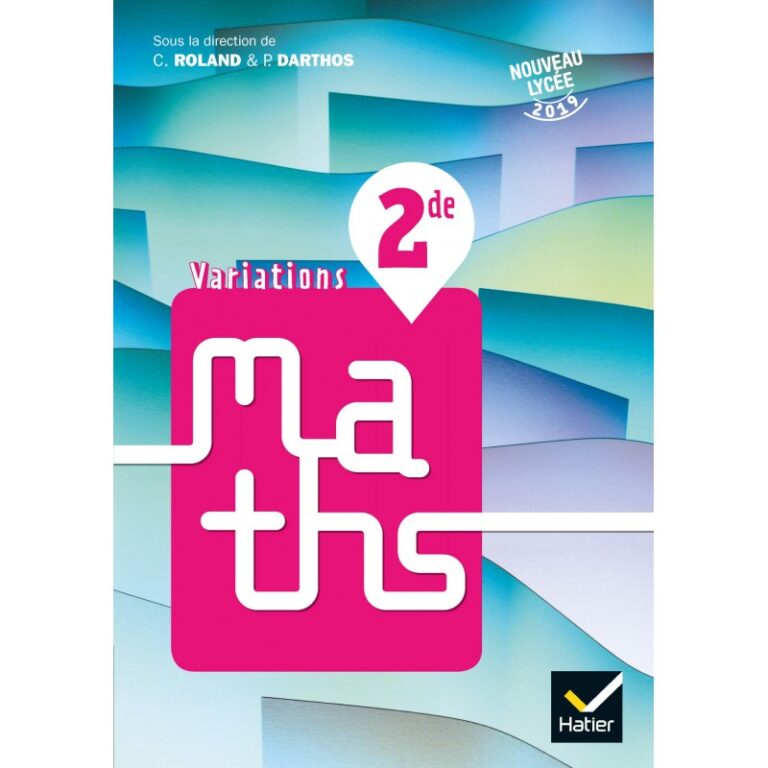 VARIATIONS-MATHS 2DE ËD.2019 (9782401044135)