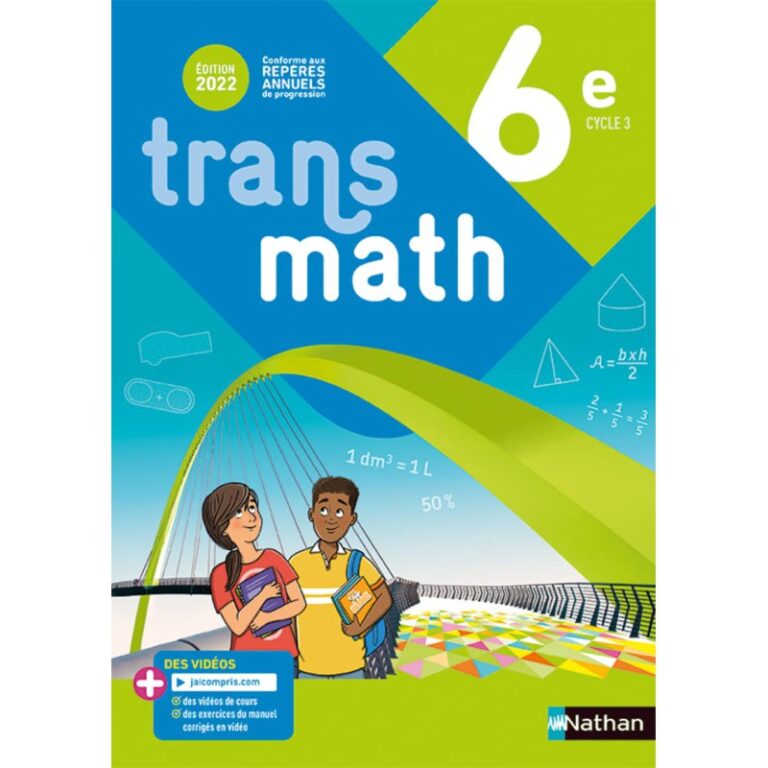Transmath 6e Relié – Illustré, 20 avril 2022 ( 9782091718835 )