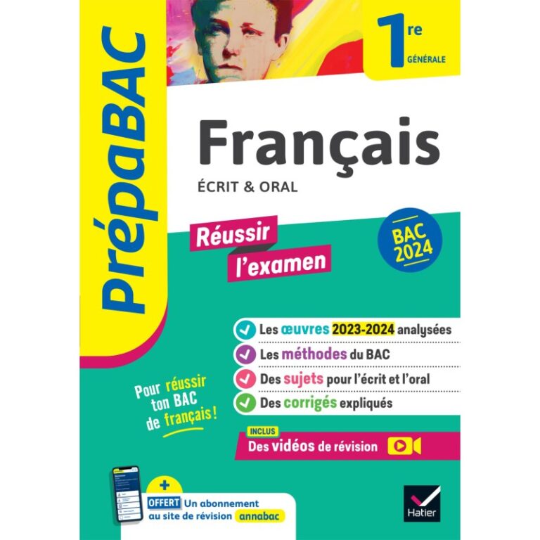 Prépabac Français 1re générale - Bac de français 2024 ( 9782401094611 )